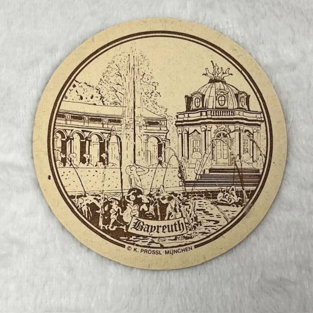 Vintage German Beer Coasters Set of 6 K. Prossl Munchen Bavaria Souvenir Cities